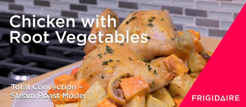 Steam Roast Chicken with Root Vegetables